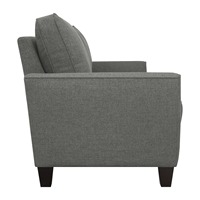 Canapé sectionnel deux places en tissu, moderne et rembourré, personnalisable, idéal pour petit espace, appartement, bureau, réception - Marque HOMA