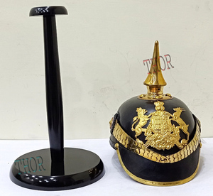 Casco alemán de armadura Prusiana, Pickelhaube, con púas largas, WW-1, armadura de cuero - Product Image 4