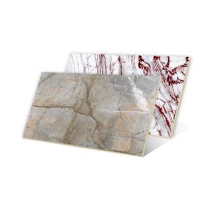 Carreaux de porcelaine extérieurs vitrifiés vitrés polis de décoration d'aspect de marbre naturel 600x1200mm pour le lobby d'hôtel. - Product Image 1