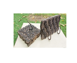 Gros crochet en bois porte-clés artisanat bloc mur crochet indien vintage main bloc mural porte-clés - Product Image 1