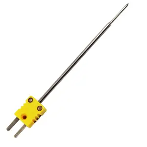 针型探头 6 * 150毫米 SS304 探头 k 型热电偶食品级带黄色插头