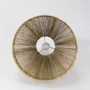 Pantalla de lámpara de yute de paja tejida de nueva decoración al por mayor pantalla de lámpara pedante de línea de estilo de granja rústica costera para decoración de techo del hogar - Product Image 4