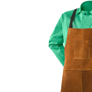 De cuero de soldadura delantal personalizado de piel de vaca de cuero, delantal de trabajo de seguridad de soldadura delantal - Product Image 6