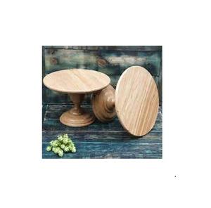 Serveur rond en bois écologique support à gâteau fête de mariage servant plateau à cupcake ustensiles de cuisson outils de gâteau à vendre - Product Image 3