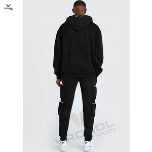 Survêtement à capuche couleur pop à motif uni avec onglet pour homme Vêtements de sport d'hiver imprimés numériquement - Product Image 2