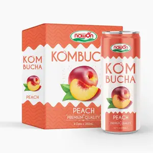 NAWON-Kombucha con limón y Raspberry, fabricante de bebidas, 250ml, paquete de 4 latas - Product Image 3