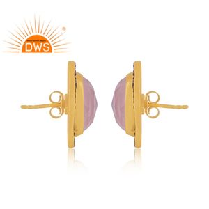 ต่างหูห้อยเงินแท้สำหรับผู้หญิงดีไซน์แบบแฮนด์เมดทำจากหินควอตซ์และเพทายสีขาวดีไซน์แบบทำด้วยมือ - Product Image 3