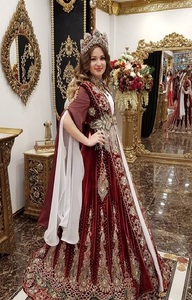 2019 Beautiful Moroccan <b>Kaftan</b> with Heavy Embroidery Work Classy Wedding Dress for Indian & Pakistani Clothing - Product Image 2