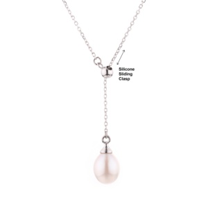 925 Silver Jewelry <b>Set</b> Cultured Pearl Necklace Silver 925 Sterling Sliding Clasp Pearl Necklace Freshwater <b>Ladies</b> <b>Jewellery</b> - Product Image 2