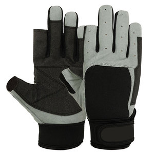 Gants de voile sans doigts en cuir et latex respirants et légers de haute qualité avec logo personnalisé, anti-UV, antidérapants, services OEM/ODM - Product Image 4