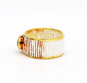 แหวนพลอยธรรมชาติบุษราคัมสีฟ้าทรงไข่925แข็งทำด้วยมือทำด้วยมือทำจากเงินสเตอร์ลิงเครื่องประดับขายส่ง - Product Image 4