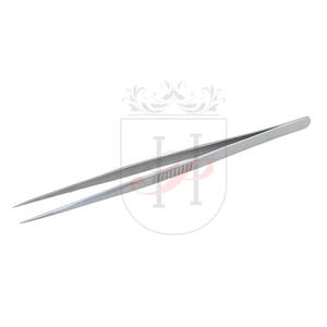 Extensiones de pestañas de acero inoxidable, pinzas finas de aislamiento recto en Color satinado, Etiqueta Privada, pinza - Product Image 1