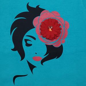 Top transpirable de Hip Hop de algodón sin mangas de verano para niñas personalizado, nueva camisa de punto informal para niños de Bangladesh, apliques bordados - Product Image 5