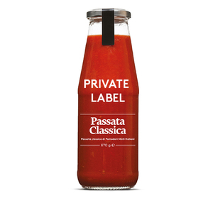 Purê de Tomate Italiano de Marca Privada com Tomates Descascados para Atacadistas - Product Image 1