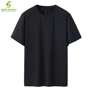 T-shirt de gymnastique pour hommes-Fourniture directe d'usine-Tissu polyester/coton écologique respirant à séchage rapide - Product Image 5