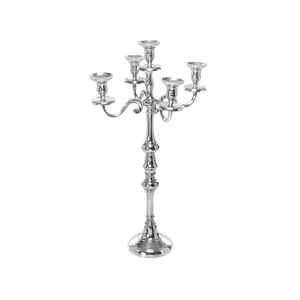 High Quality Aluminium <b>Candelabra</b> Newest Design 4 Arms Silver Color <b>Candelabra</b> For Home Hotel And Restaurant Use - Product Image 3