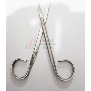 IRIS Ribbon Styel Mango Ojo Tijera Recto/Curvo 4 "(10 Cm) /Acero Inoxidable - Product Image 6