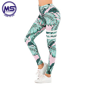 El mejor diseño, logotipo personalizado, pantalones de yoga para gimnasio, mallas de compresión sin costuras de cintura alta para mujer de talla grande - Product Image 2