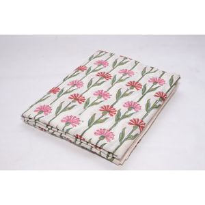 Telas de algodón indio tejidas a mano con estampado de bloques florales para el hogar textil vestidos y bolsos suministro - Product Image 2