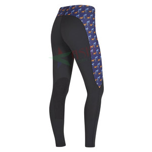 Women's Silicone Tights Horse Riding Leggings with Pocket Wholesale <b>Full</b> Seat Leather Pants Horse Riding Silicone Leggings - Product Image 6