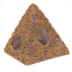 akuarium piramida Suppliers-Ornamen Dekorasi Akuarium, Resin Mesir Piramida Udang Reptil Ornamen Akuarium-Ukuran M