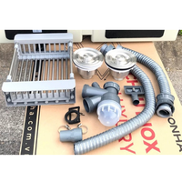 Évier de cuisine double en acier inoxydable 304 de haute qualité, fait main, design moderne, avec siphon, garantie 5 ans, fabriqué au Vietnam