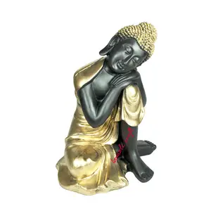 Poly resin resting Buddha statue many custom colors