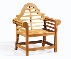 Chaise de salle à manger de jardin moderne en bois massif de luxe avec accoudoirs, mobilier d'extérieur non pliable pour cuisine et parc, Entreprise GC010 - Product Image 3