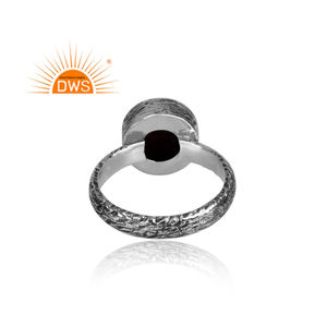Anillo de Plata de Ley 925 oxidado para mujer, joyería de boda, corte redondo, cobre Natural, Morado, Turquesa - Product Image 4