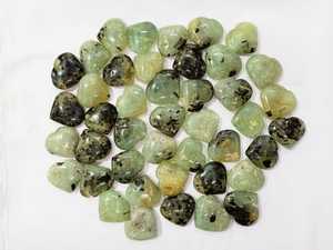 Top Selling Puffy Heart Prehnite Agate Gemstone High Quality Bulk Natural <b>Crystal</b> Carved for Love Healing - Product Image 2