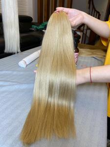 Extensions de cheveux humains, prix de gros, cheveux en vrac, couleur blonde, soyeux et lisses - Product Image 3