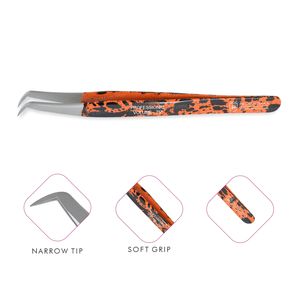 Pince à Extension de cils à pointe étroite, pince à Extension colorée pour cils, pince à épiler avec étiquette privée - Product Image 1