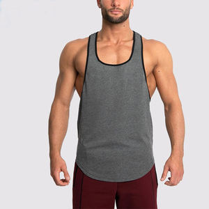 Camiseta sin mangas de culturismo para hombre con logotipo personalizado de calidad superior, Camiseta de algodón con tirantes bordados para hombre - Product Image 2