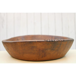 Bol en bois ancien, bol en bois antique pour la décoration, objet décoratif en bois pour la décoration de la maison, bol en bois vintage - Product Image 4