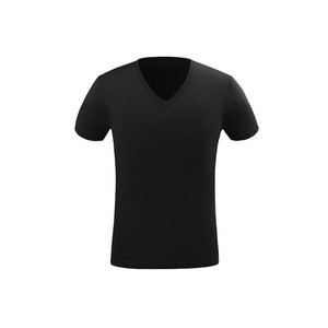 เสื้อยืดผ้าฝ้ายคุณภาพเยี่ยมเสื้อยืดคอวี - Product Image 1