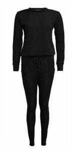 De alta calidad para mujeres señoras destruido arrancó Lazer corte de manga larga pantalón conjunto de chándal - Product Image 2