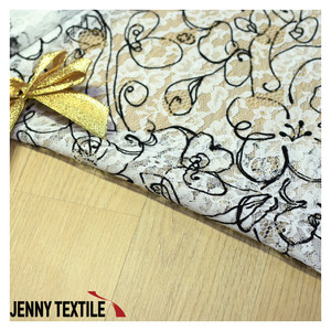 Vải Ren Lưới Raschel Hàn Quốc Thiết Kế Tùy Chỉnh Vải Dệt 100% Polyester Nhiều Họa Tiết - Product Image 5