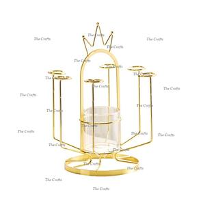 Soporte para vasos y vasos de metal dorado pulido, Soporte para vasos de tamaño y forma personalizados para uso en utensilios de cocina - Product Image 3