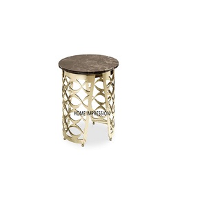 Marble <b>Top</b> <b>Coral</b> Base Designer Coffee Table Gold Shiny Plated Latest Arrival Home Decorative Modern Handmade Luxury Coffee Table - Product Image 1