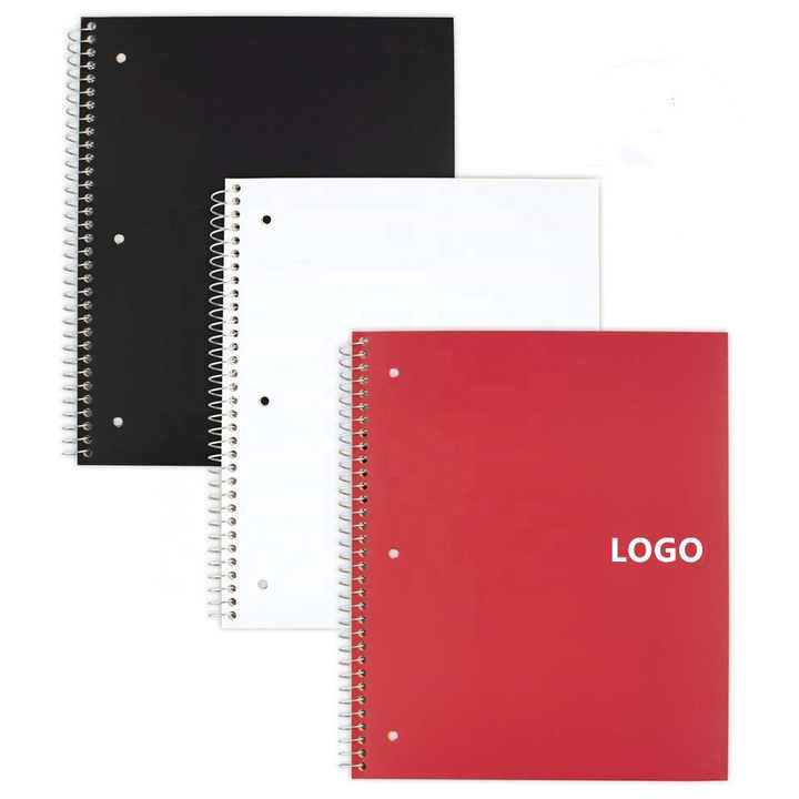 Custom Spiral Notebooks - 3 Subject College Ruled Paper