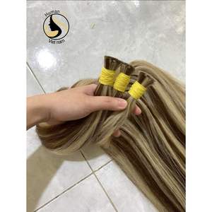 Extensiones de cabello humano liso para mujer, pelo natural de alta calidad con cutícula, Color Piano, a granel, precio de fábrica - Product Image 2