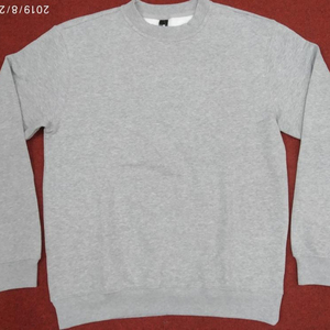 Sweat-shirts d'été pour hommes 100 % coton à col rond, décontractés, à manches longues, teints en pièce, écologiques, avec étiquettes de marque, couleur unie, en stock - Product Image 1