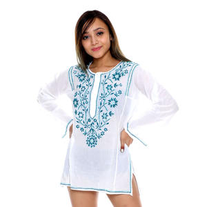 Robe de soirée brodée à la main, modèle Kurtis, vêtement décontracté, tunique à la mode, nouvelle collection - Product Image 2