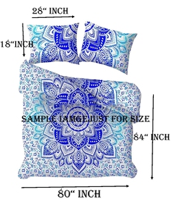 Ethnic <b>White</b> <b>Gold</b> Mandala Cotton Quilt Cover Golden Handmade Duvet Cover Tapestry for Home <b>Bedding</b> By Indian Consigners - Product Image 6