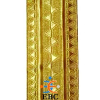 Ruban en dentelle dorée de style français écologique OEM, largeur de 7 mm à 100 mm, ruban en dentelle dorée de 100 mm, garniture en tresse métallique dorée, motif géométrique jacquard en métal