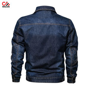 Blouson en Jean pour hommes, vêtement décontracté, avec col en fourrure, - Product Image 4