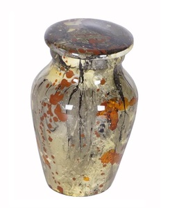 Urne commémorative classique en marbre gris, souvenir de créateur américain pour les cendres - Product Image 3