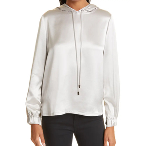 Sweat-shirt à capuche en molleton uni Spandex/Coton, écologique, respirant, nouveau style, meilleur prix, pour femmes, vente en gros - Product Image 1