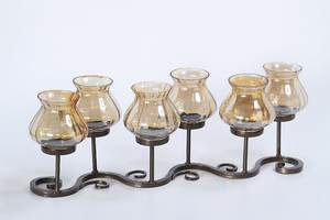 Support de bougie en fer, 3 sections, support de bougie votive en fer, décoration de qualité supérieure, support de bougie votive de Noël - Product Image 5