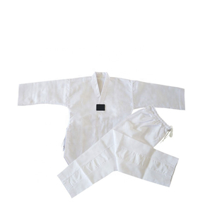 Uniforme de taekwondo personalizado de alta calidad, ropa de artes marciales blanca, acanalada, con logotipo personalizado, 2021 - Product Image 6